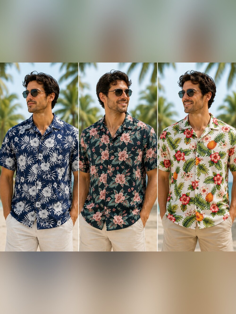 Premium Hawaiian Aloha Shirt 4-Pack Bundle – Izod, Denim & Flower, Pacific & Co.